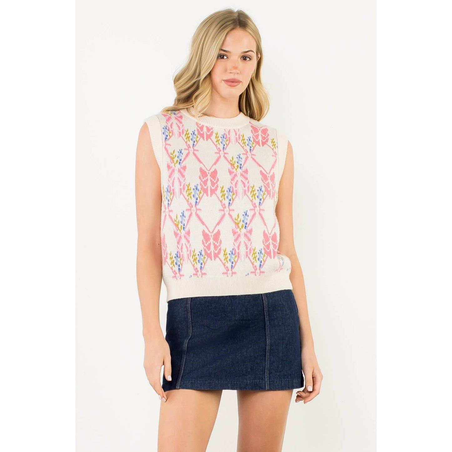 The Meadow Breeze Floral Knit Top
