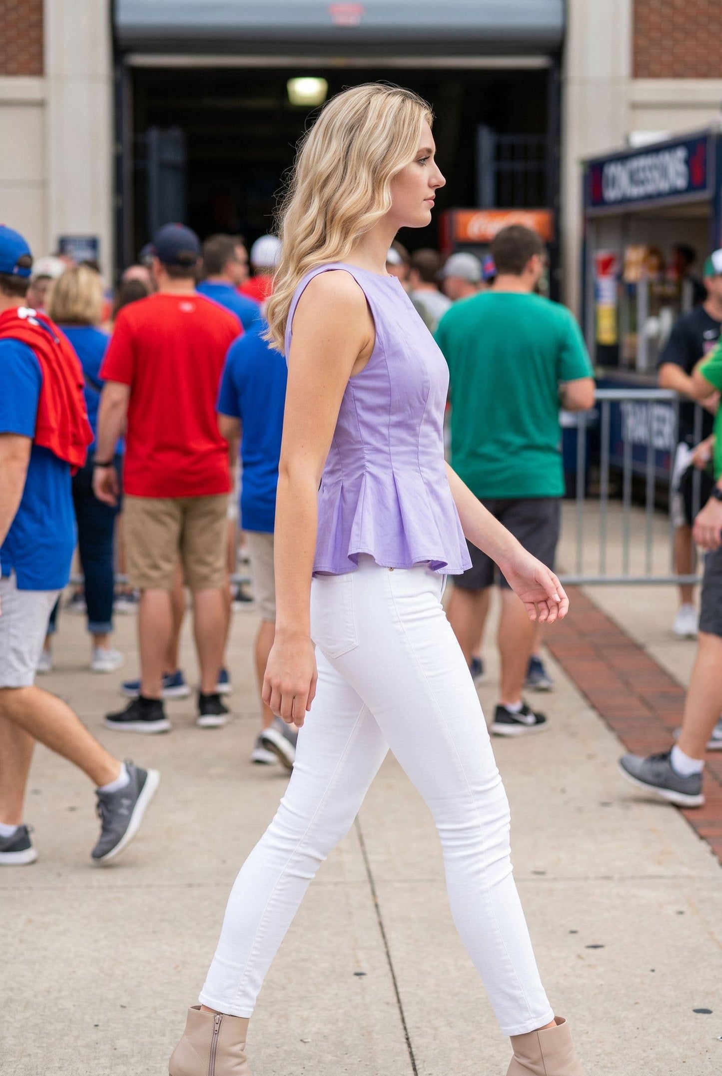 Tiger Tailgate Peplum Top