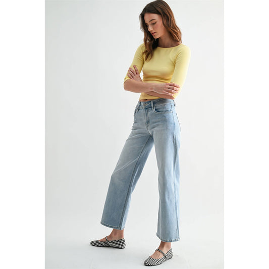 Jane Mid-Rise Wide Leg Jeans