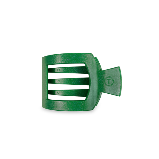 Square Flat Hair Clip | Small | Shamrock Shimmer