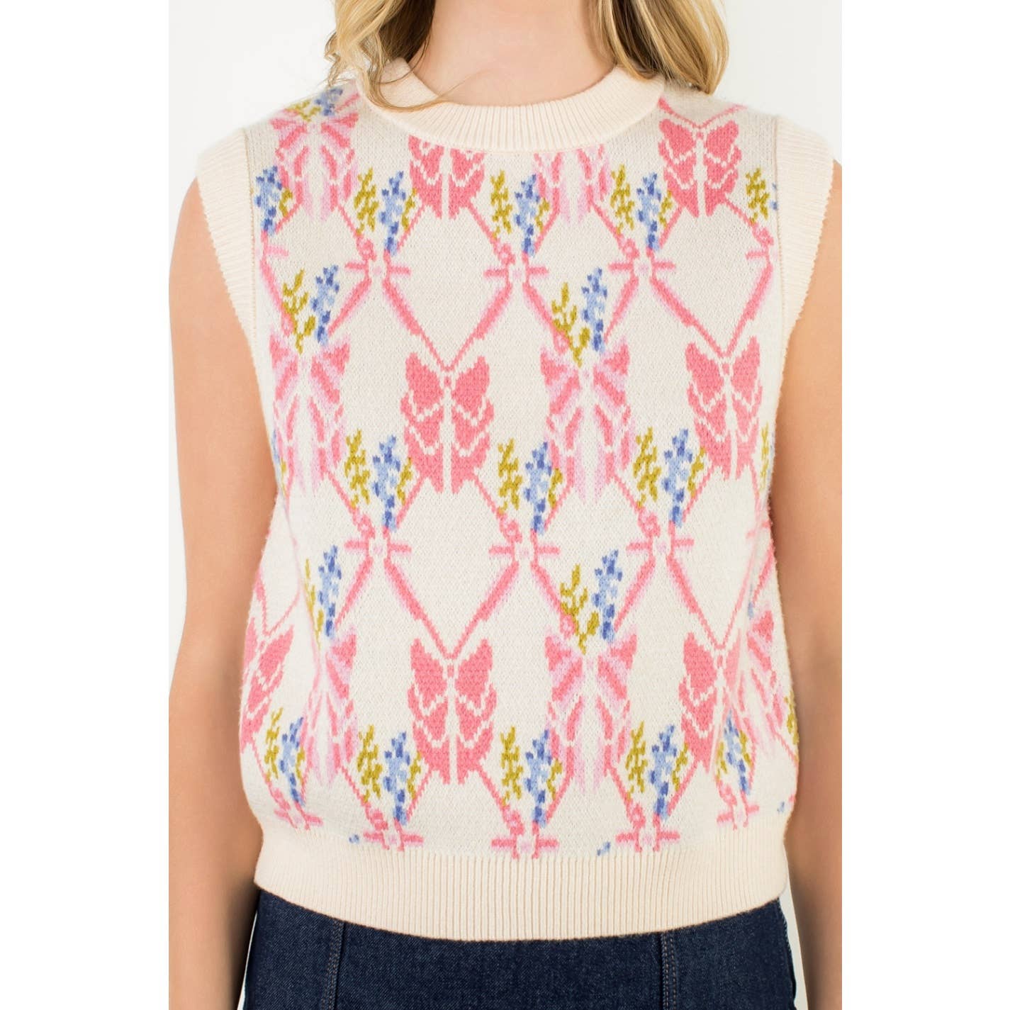 The Meadow Breeze Floral Knit Top