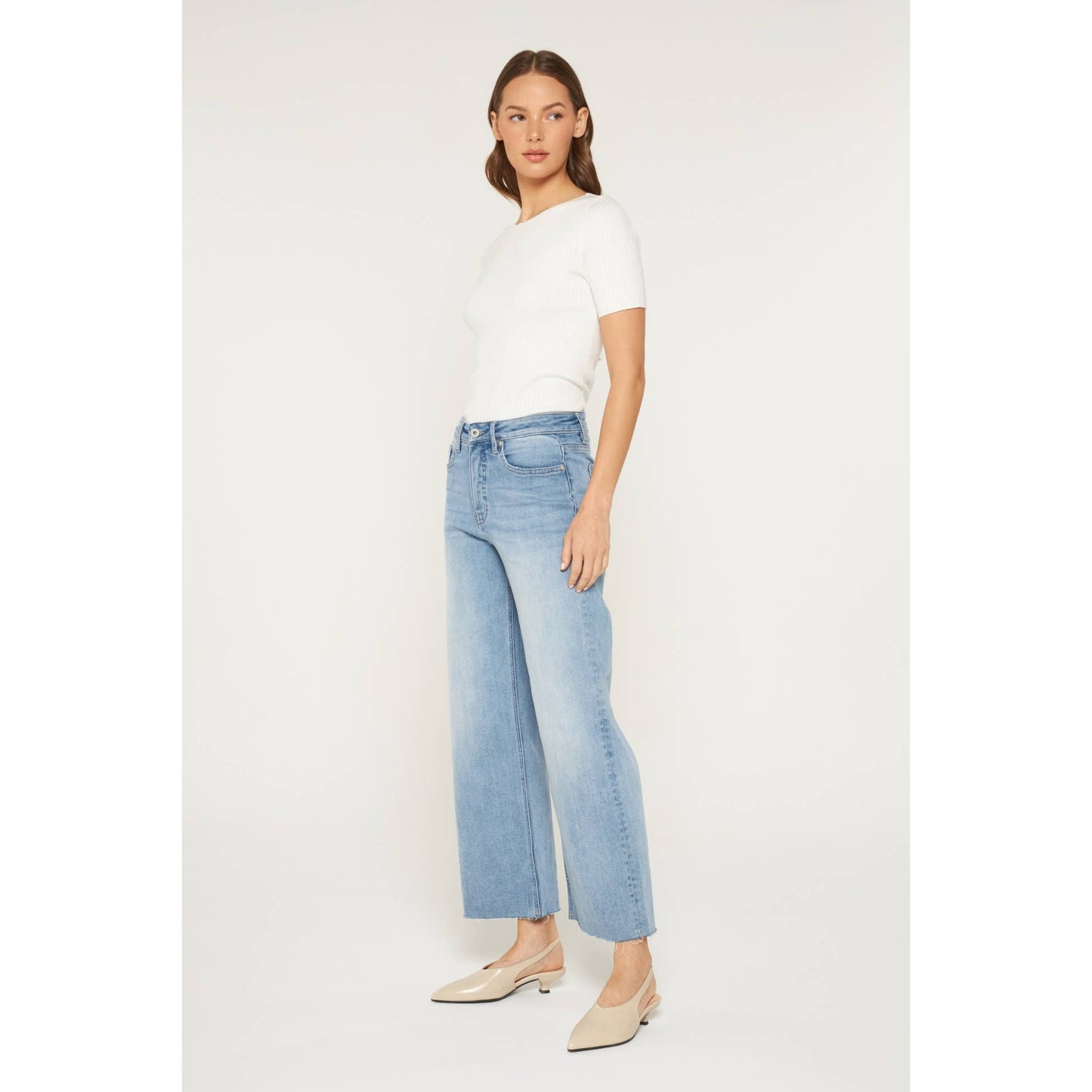 HIGH RISE WIDE RAW HEM