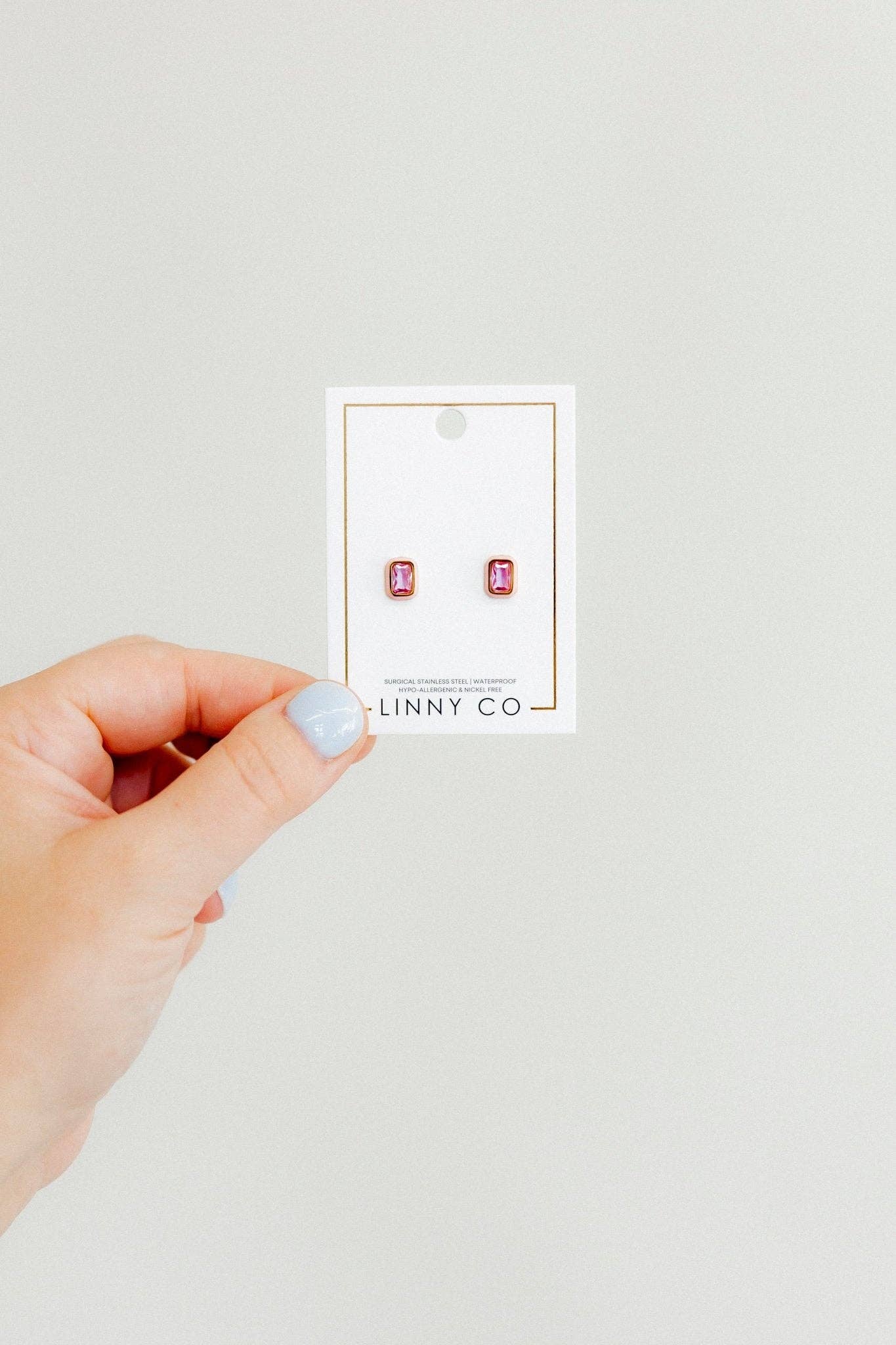 Screwback Stud Earrings - Whitney Bubblegum Pink