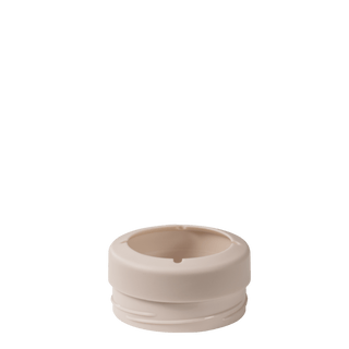 Beige ceramic planter on a white background