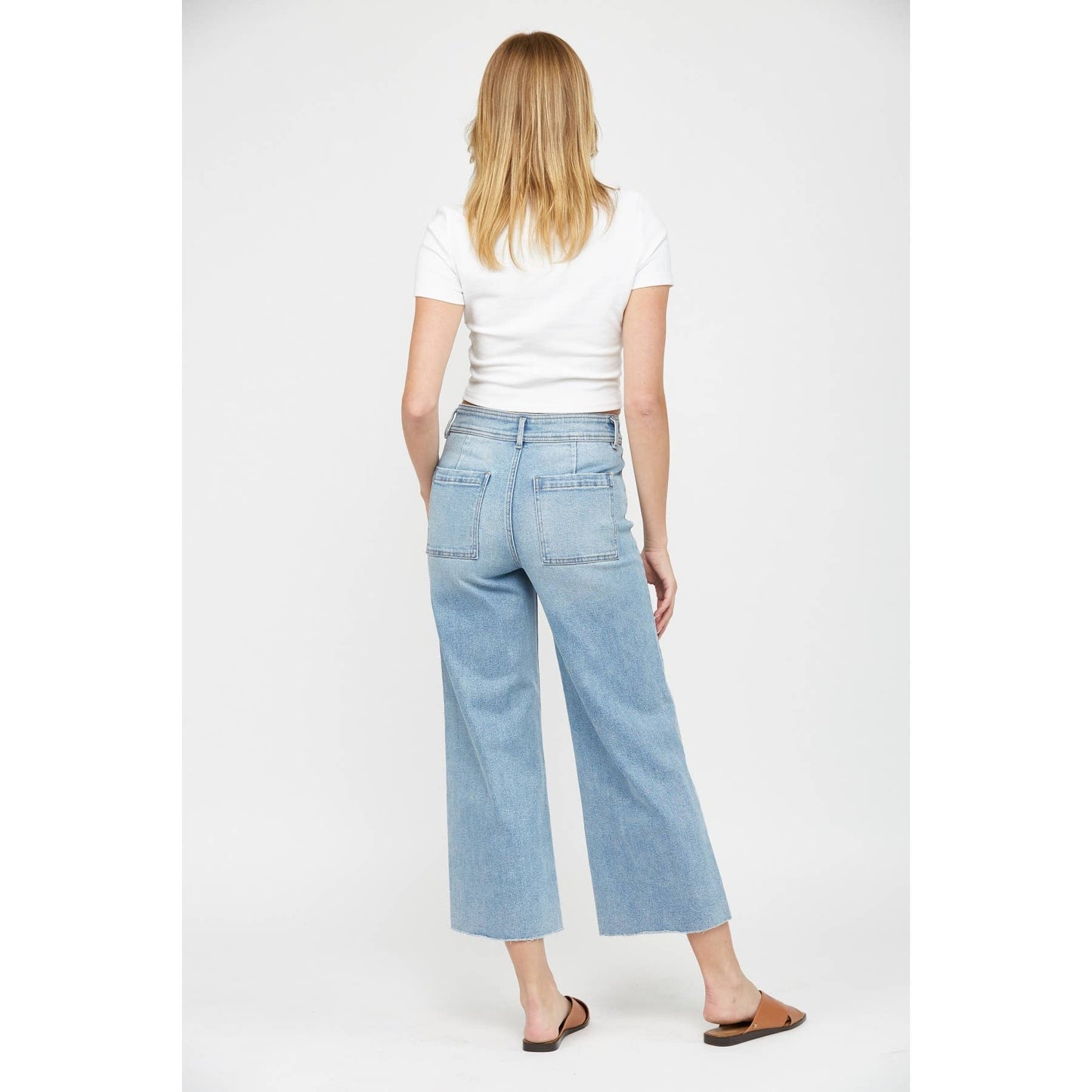 Harper Cropped Wide Leg Jeans