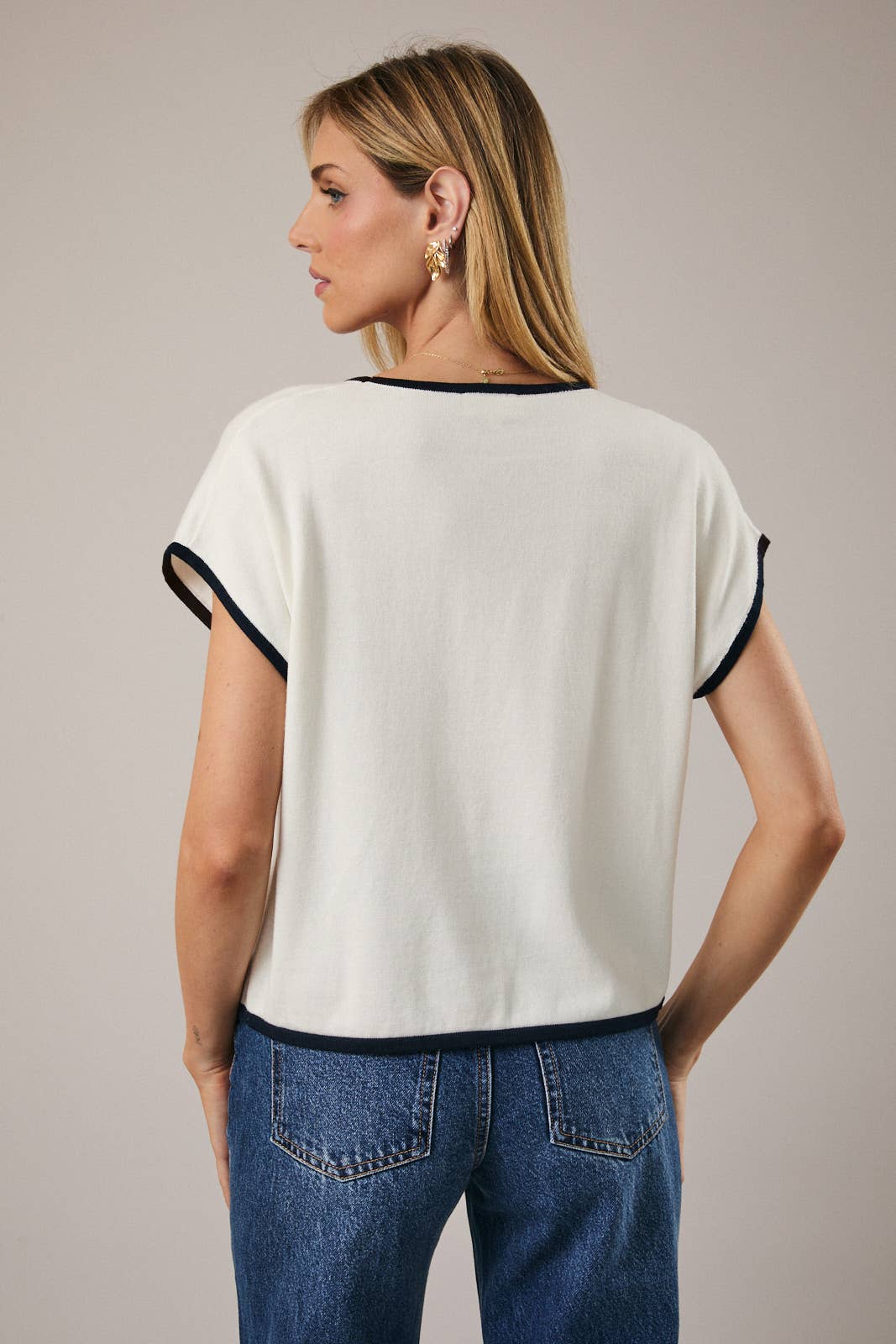 Lila Button Shoulder Knit Top