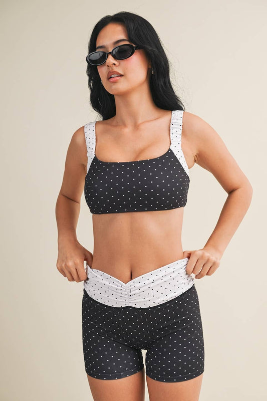 Piper Polka Dot Sports Bra