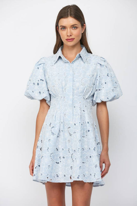 Camille Lace Puff Sleeve Dress