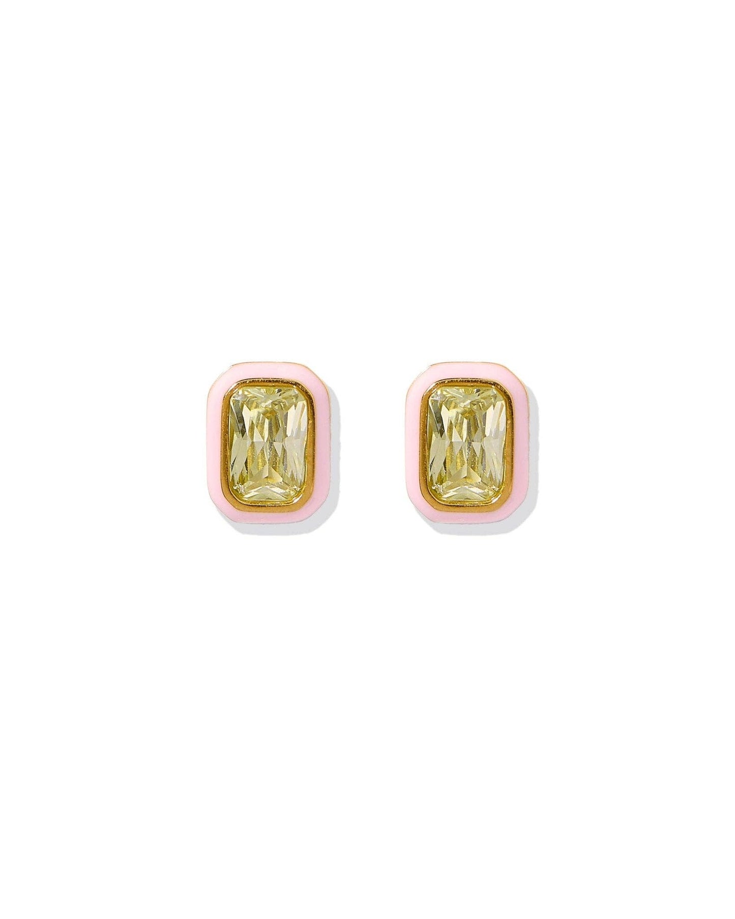 Screwback Stud Earrings - Whitney Pink Apple