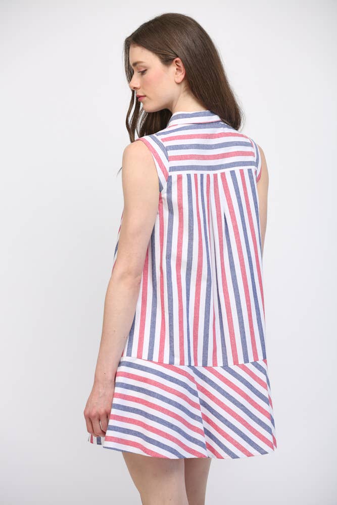 Savannah Stripe Shirt Dress