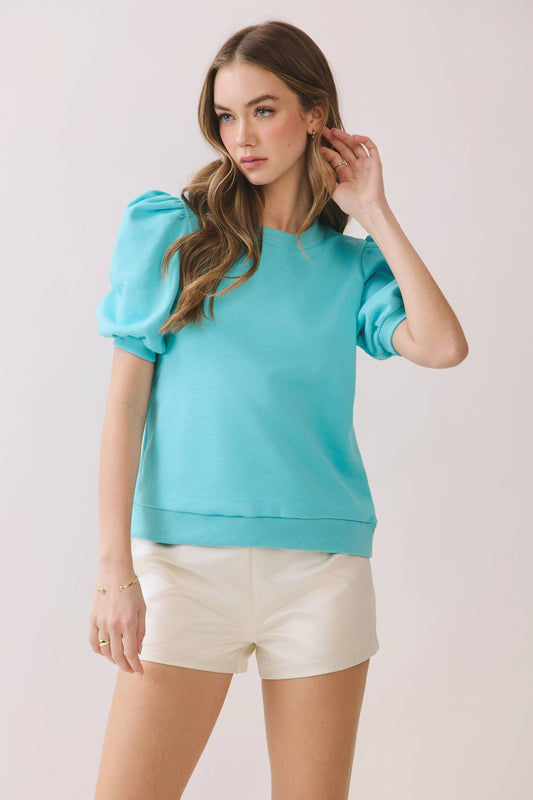 Brielle Puff Sleeve Knit Top