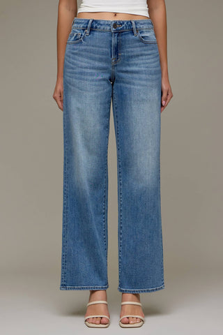 Hidden Mid Rise Dad Jeans