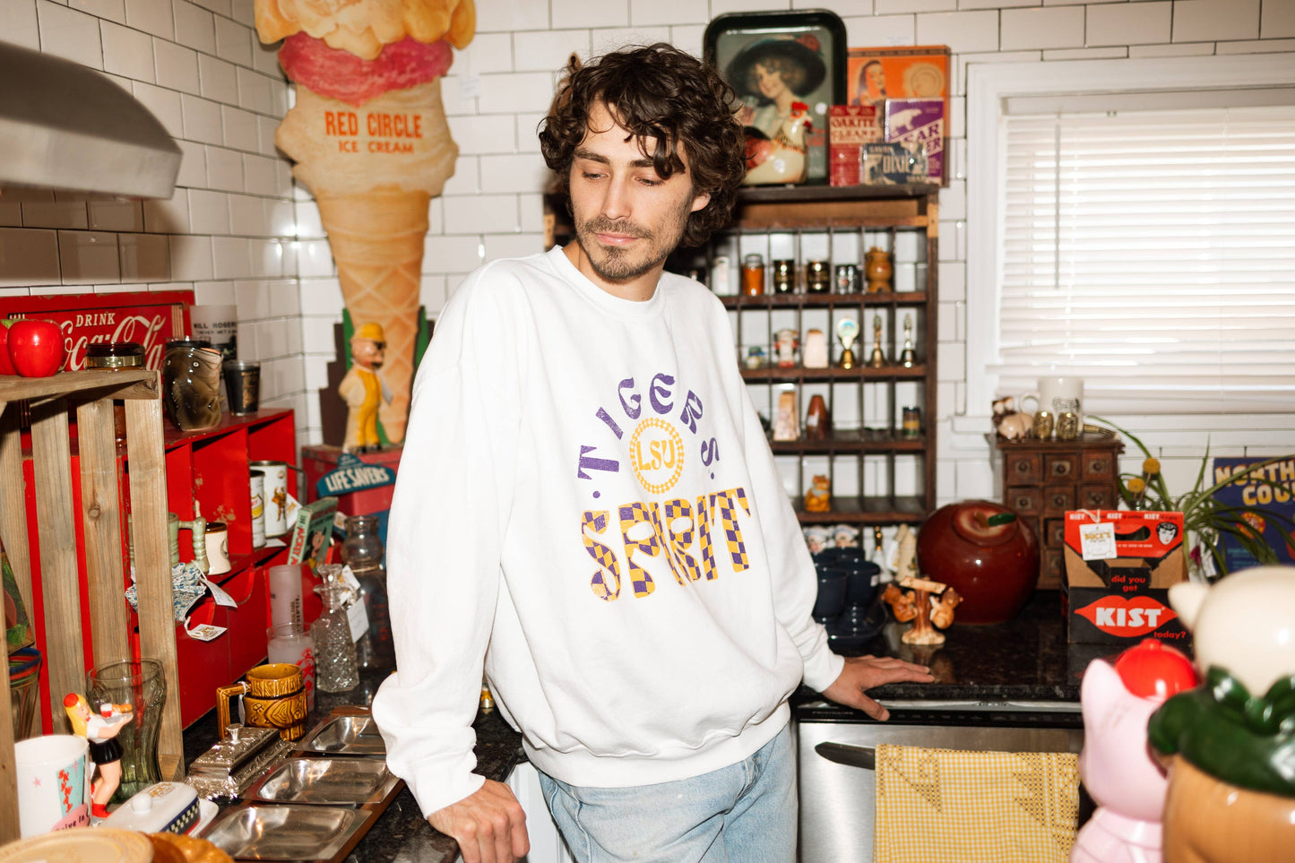 LSU Tigers Spirit Thrifted Sweatshirt