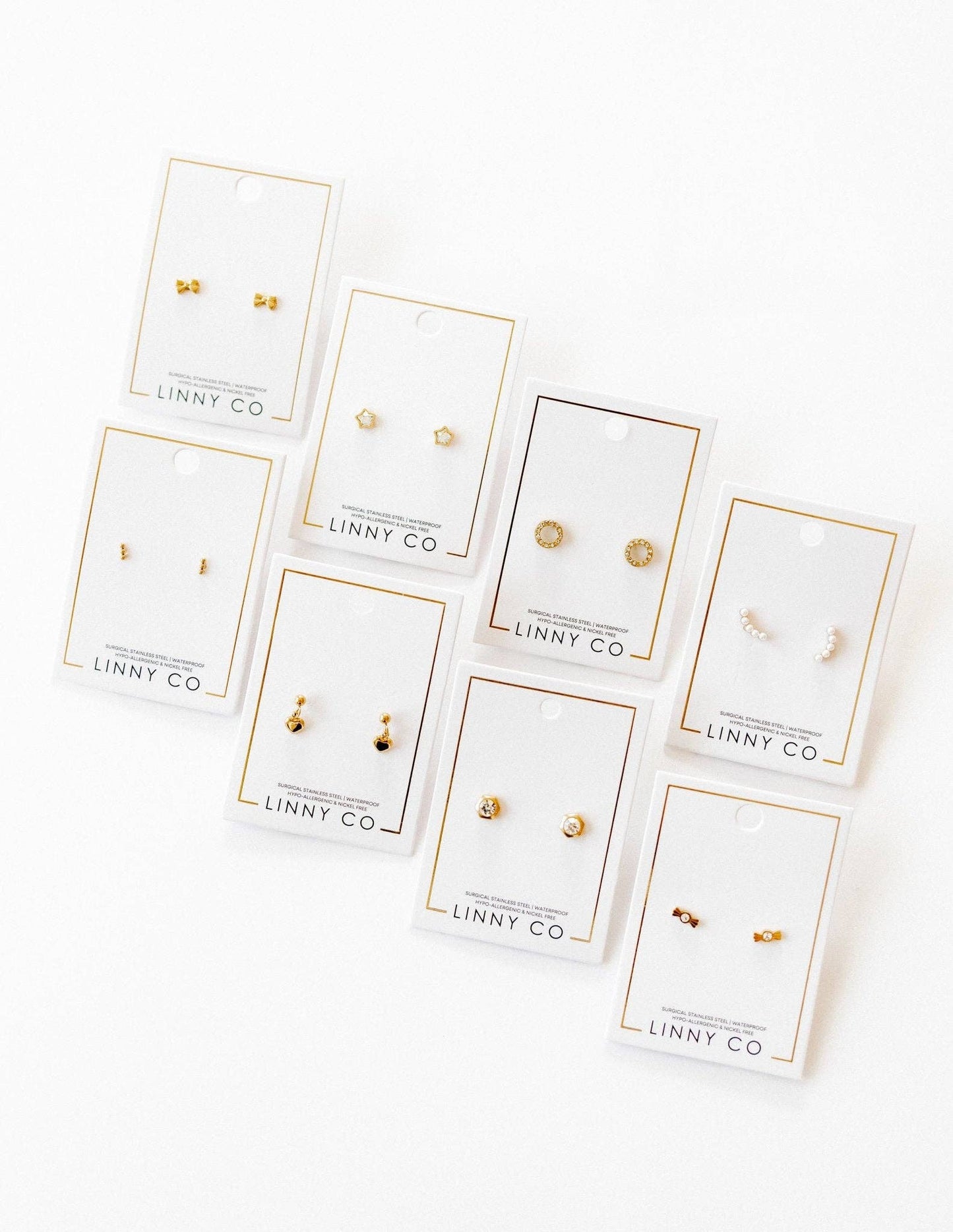 Screwback Stud Earrings - Abigail Pearl Gold