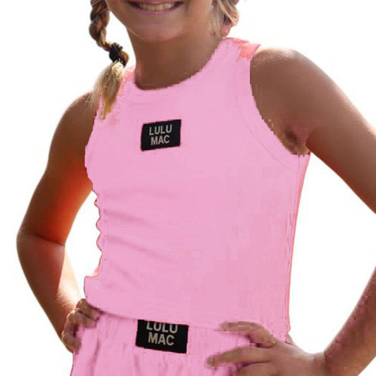 Lulu Mac Light Pink Tank Kids