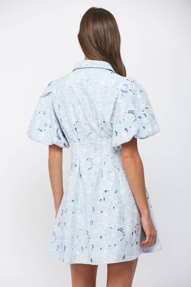 Camille Lace Puff Sleeve Dress