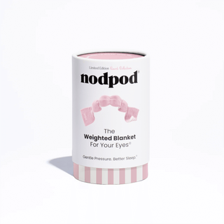 Nodpod weighted blanket packaging on a white background