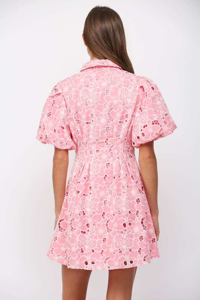 Camille Lace Puff Sleeve Dress