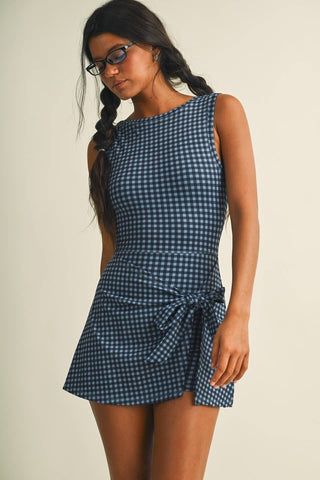 Hattie gingham wrap dress, view 23