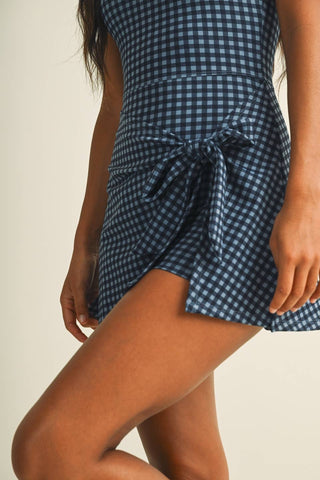 Hattie gingham wrap dress, view 34