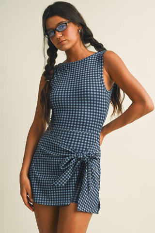 Hattie gingham wrap dress, view 36