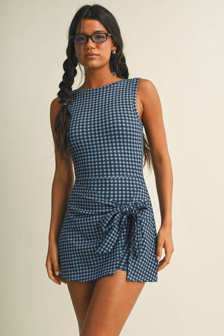 Hattie gingham wrap dress, view 33