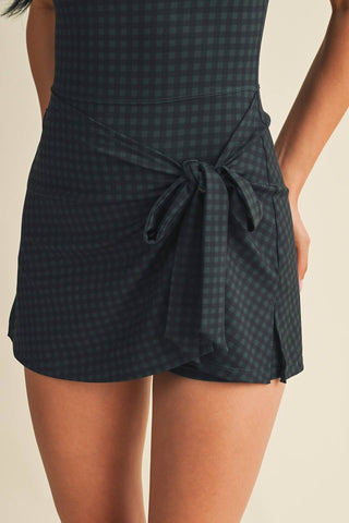 Hattie gingham wrap dress, view 9