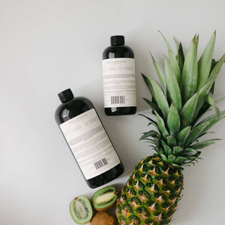 Hot Girl Summer Luxury Liquid Laundry Soap, two bottles with pineapple and kiwi