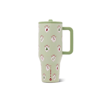 HydroJug 32 oz Traveler tumbler in festive Deck the Halls holiday design