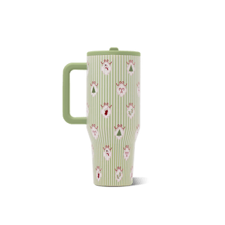 HydroJug 32 oz Traveler tumbler in festive Deck the Halls holiday design, view 4