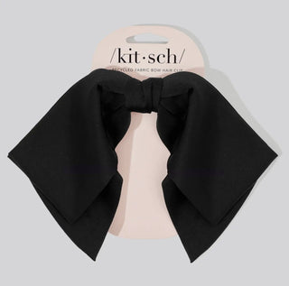 Kitsch Bow Clip in black on branded card