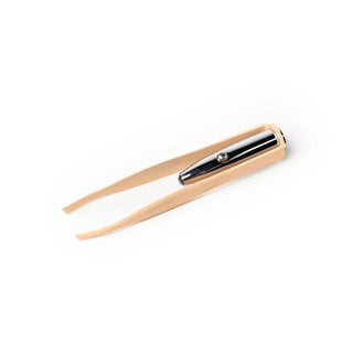 Lemon Lavender Light Up Tweezer in woodgrain finish