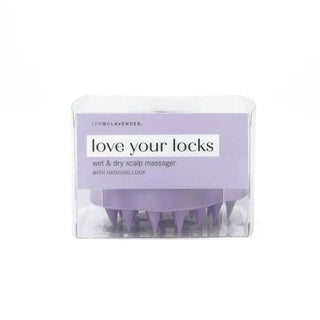 Lemon Lavender Love Your Locks Scalp Massager in purple