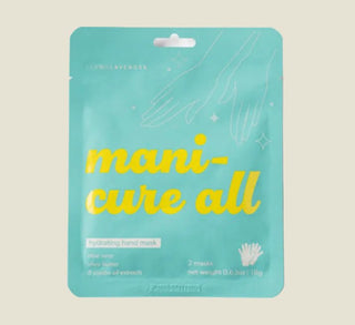 Lemon Lavender Mani-Cure All Hydrating Hand Mask in turquoise packet