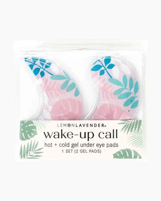 Lemon Lavender Wake-Up Call Hot + Cold Under-Eye Pads in pink
