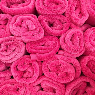 Stack of pink towels