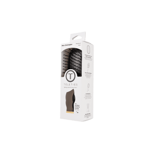 Teleties hairbrush packaging on a white background
