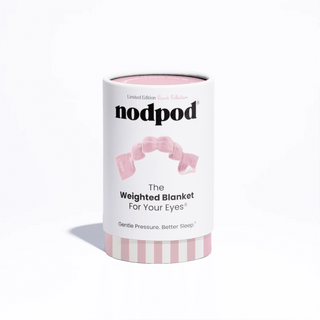 Nodpod weighted blanket packaging on a white background