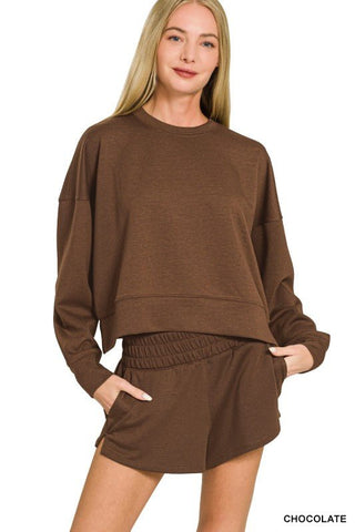 Off-Duty Scuba Pullover & Shorts Set - Blue Blossom Boutique