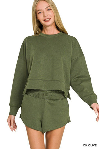 Off-Duty Scuba Pullover & Shorts Set - Blue Blossom Boutique