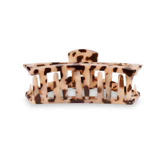 Teleties blonde tortoise small open claw hair clip, view 3