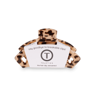 Teleties blonde tortoise small open claw hair clip, view 2