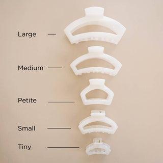 Open | Coconut White | Petite Claw Clip - Blue Blossom Boutique