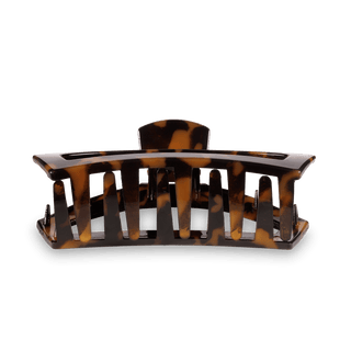 Teleties tortoise large open claw hair clip, view 3