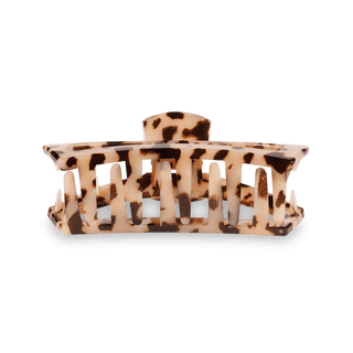 Teleties blonde tortoise medium open claw hair clip, view 3