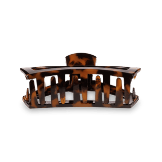 Teleties tortoise medium open claw hair clip, view 3