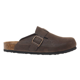 Outwoods Bria clog in brown leather with buckle
