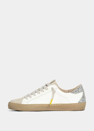 Paula Silver Grey Sparkle Lace-Up Sneakers - Blue Blossom Boutique