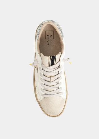 Paula Silver Grey Sparkle Lace-Up Sneakers - Blue Blossom Boutique