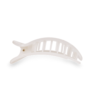 Teleties coconut white large round flat hair clip, view 3